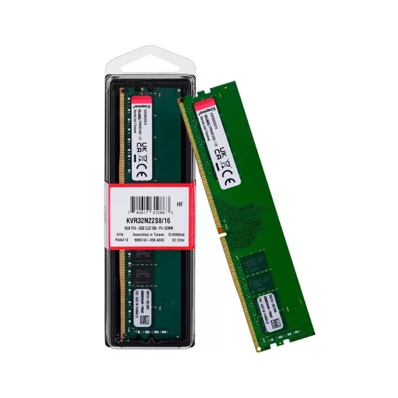 ذاكرة RAM Kingston ValueRAM 16GB DDR4 3200MHz CL22 مكتبي Memory