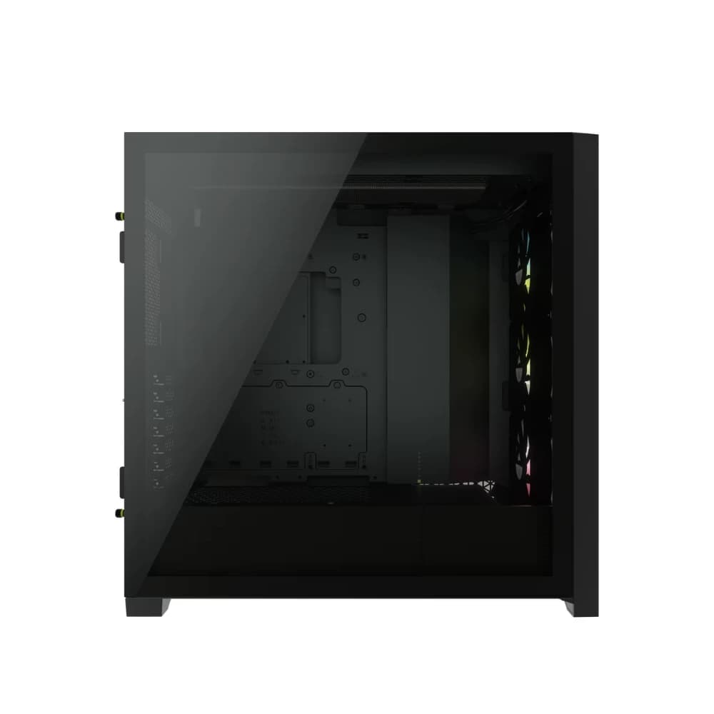 كيس كمبيوتر CORSAIR ICUE 5000X RGB زجاج مقسّى متوسط الحجم SMART CASE أسود