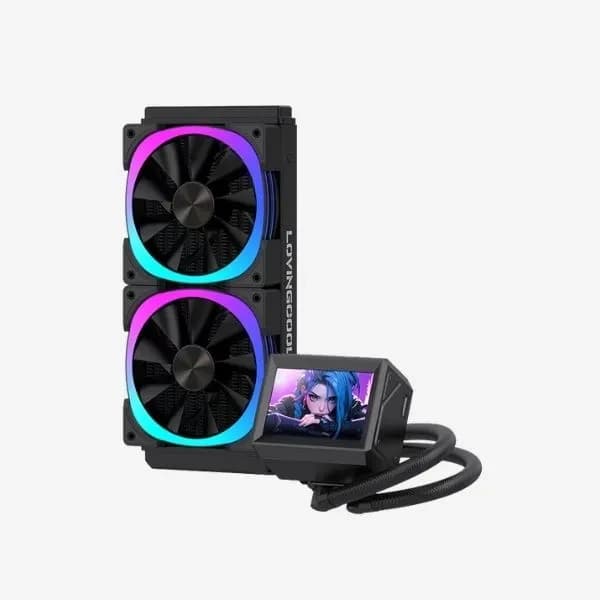 تبريد Lovingcool DP-B240-01 مبرد سائل Temperature Display أسود