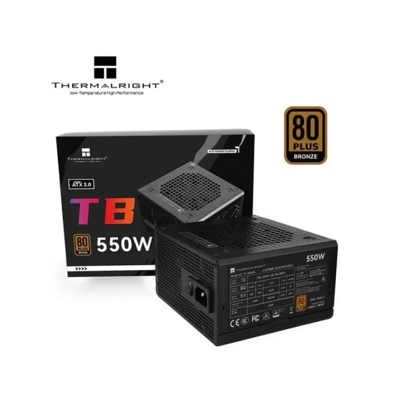 مزود طاقة Thermalright TR-TB550S 550W 80+ Bronze كابلات ثابتة – أسود