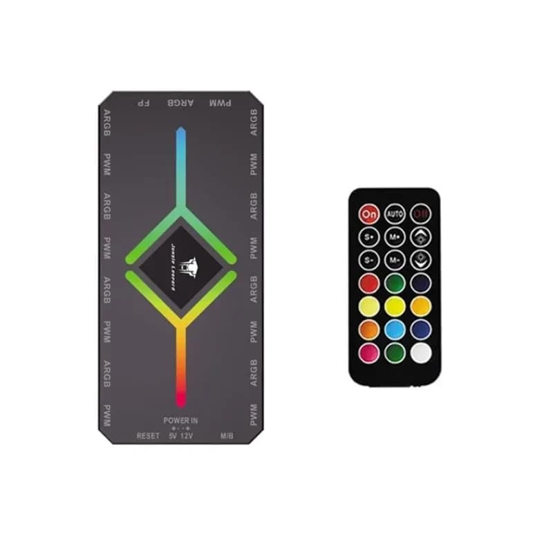 تبريد Jungle Leopard 9-in-1 ARGB مروحة Hub Controller – أسود