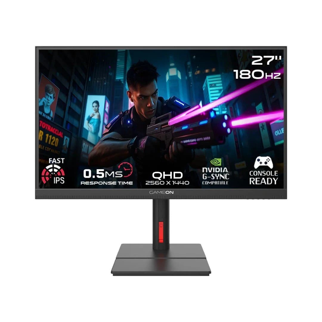 شاشة GAMEON 27In Mini-LED 2K 180Hz 0.5Ms GOML27QHD180IPS