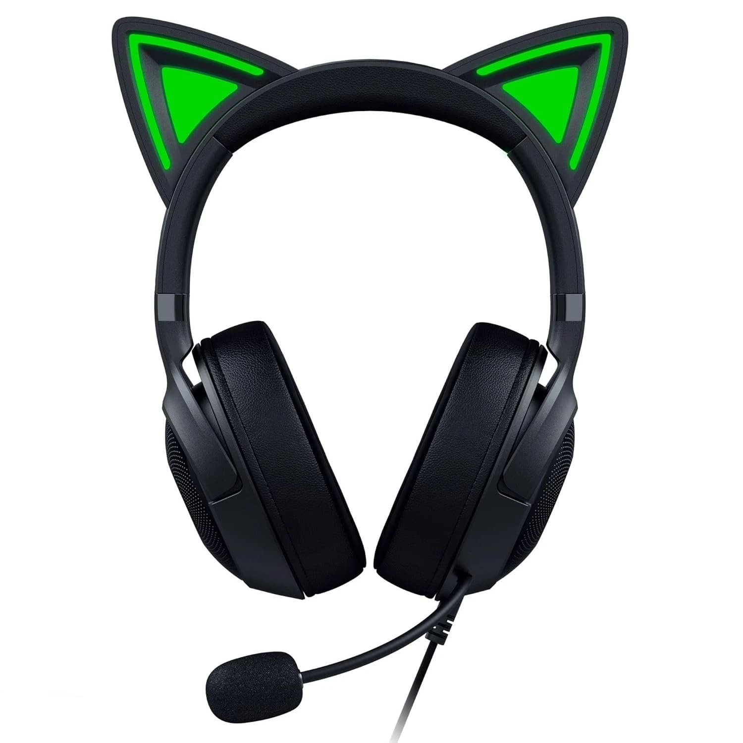 تبريد Razer Kraken Kitty V2 – Wired RGB Headset with Kitty Ears (Stream Reactive Lighting, HyperClear Cardioid Mic, Triforce 40mm Drivers, 7.1 Surround Sound) أسود