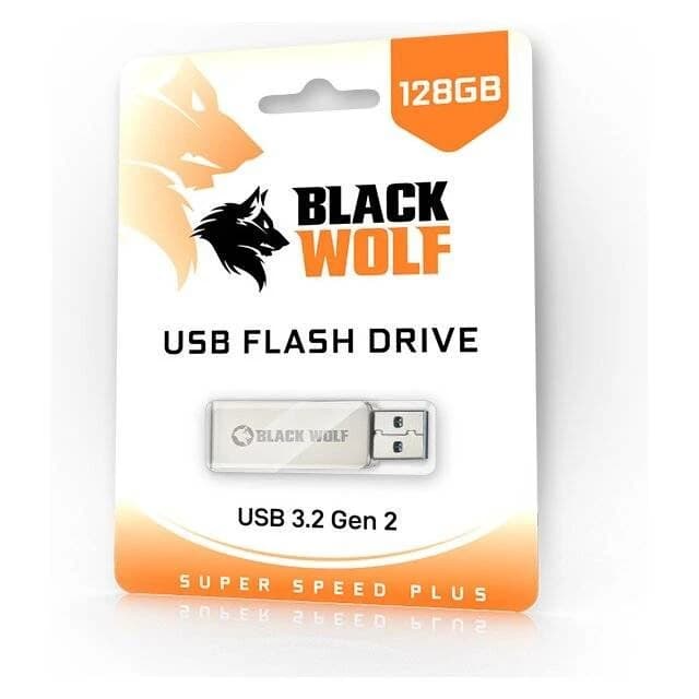 وحدة تخزين أسود Wolf USB Flash Drive (3.2 Gen 2) – 128GB