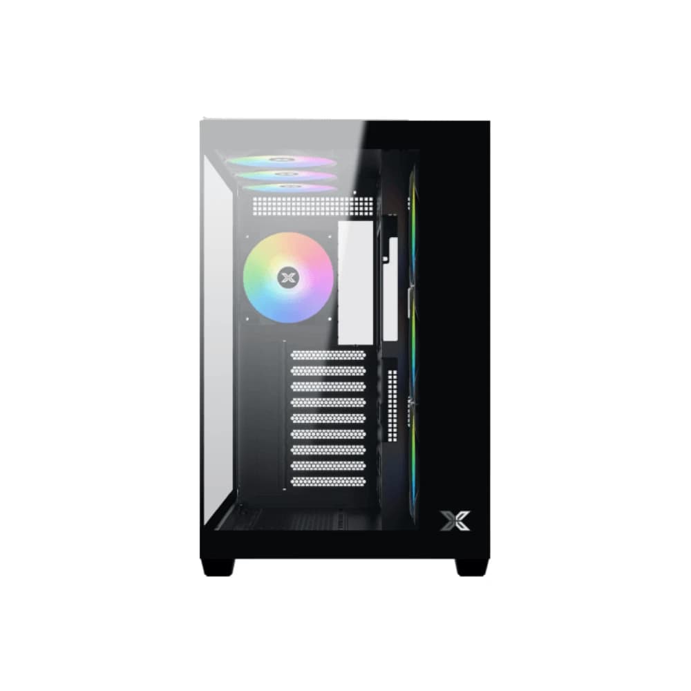 كيس كمبيوتر XIGMATEK AQUA V AIR – ATX متوسط الحجم PC Case – أسود