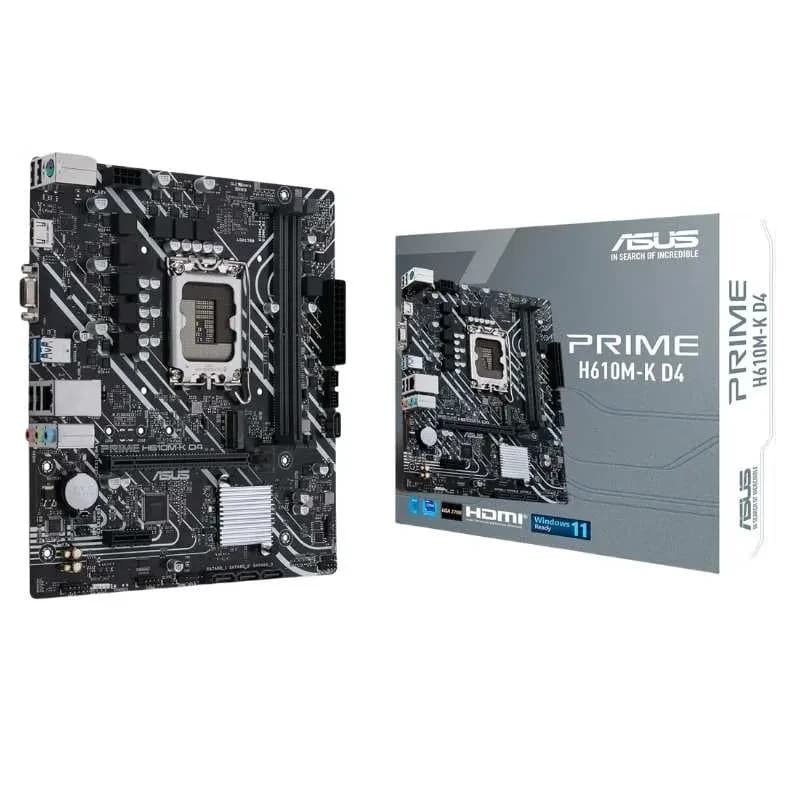 لوحة أم ASUS Prime H610M-K D4 DDR4 Intel Micro ATX Motherboard – 3-Years Warranty