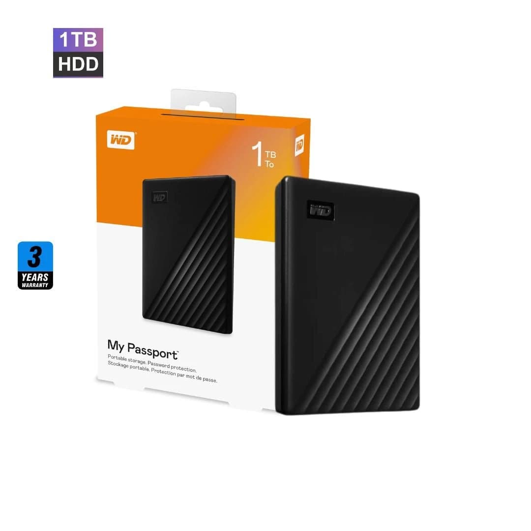 وحدة تخزين WD 1TB My Passport External Hard Disk Drive