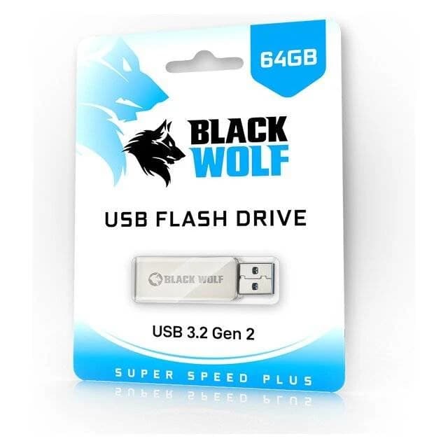 وحدة تخزين أسود Wolf USB Flash Drive (3.2 Gen 2) – 64GB