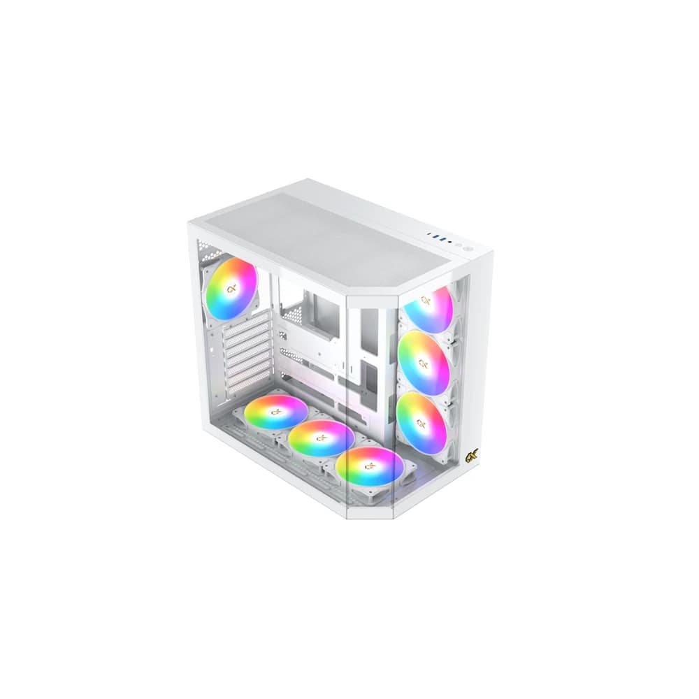 كيس كمبيوتر XIGMATEK CUBI II ARCTIC – E-ATX متوسط الحجم PC Case – أبيض