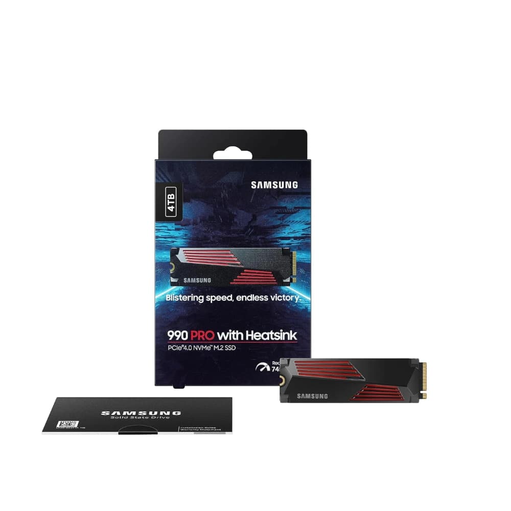وحدة تخزين SAMSUNG 990 PRO with Heatsink 4TB – PCIe 4.0 NVMe M.2 SSD