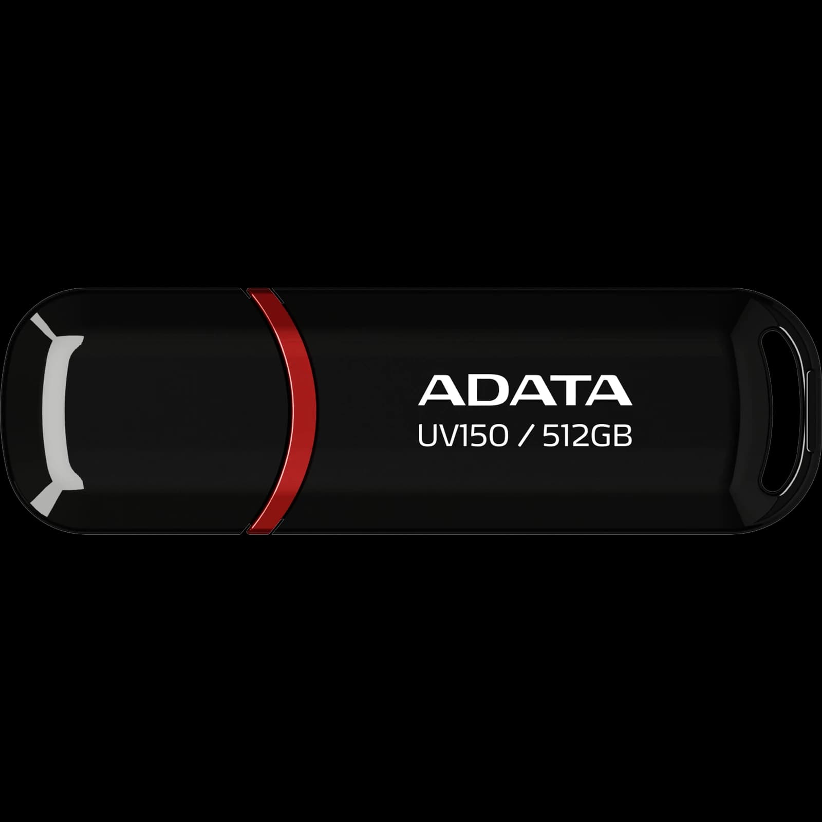 وحدة تخزين ADATA UV150 USB 3.2 Flash Drive Classic Cap — 512GB / أسود