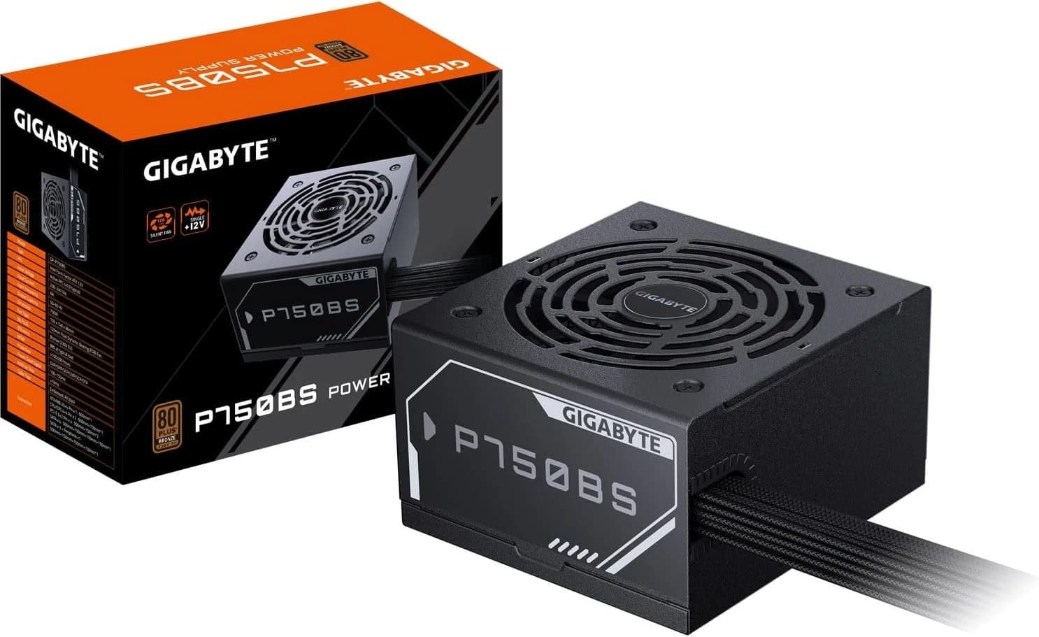 مزود طاقة GIGABYTE GP-P750BS 750W ATX12V – 80 PLUS Bronze, Single +12V Rail, 120mm FDB مروحة, 7 SATA + 4 PCIe (6+2) Connectors