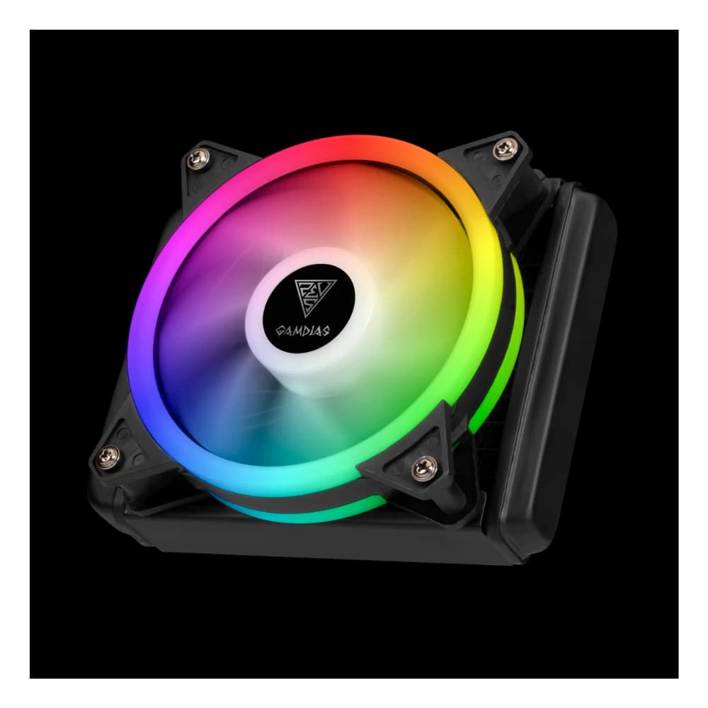 تبريد GAMDIAS مروحة COOLING LIQUID CHIONE E2-120 LITE 120mm RGB أسود