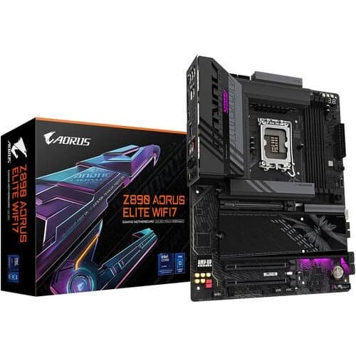 لوحة أم GIGABYTE Z890 AORUS ELITE WIFI7 LGA 1851 ATX Motherboard — Matte أسود