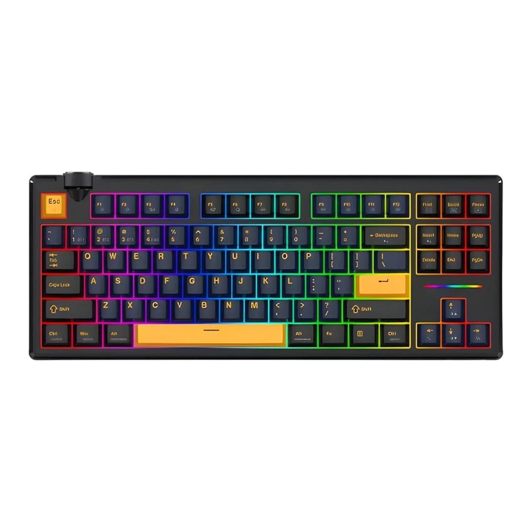 لوحة مفاتيح Redragon CYCLONE PRO K716 RGB لاسلكية — أسود / أزرار صفراء