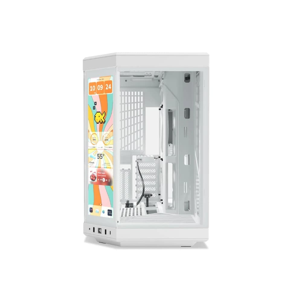 كيس كمبيوتر HYTE Y70 Touch Infinite ATX متوسط الحجم Case – Snow أبيض