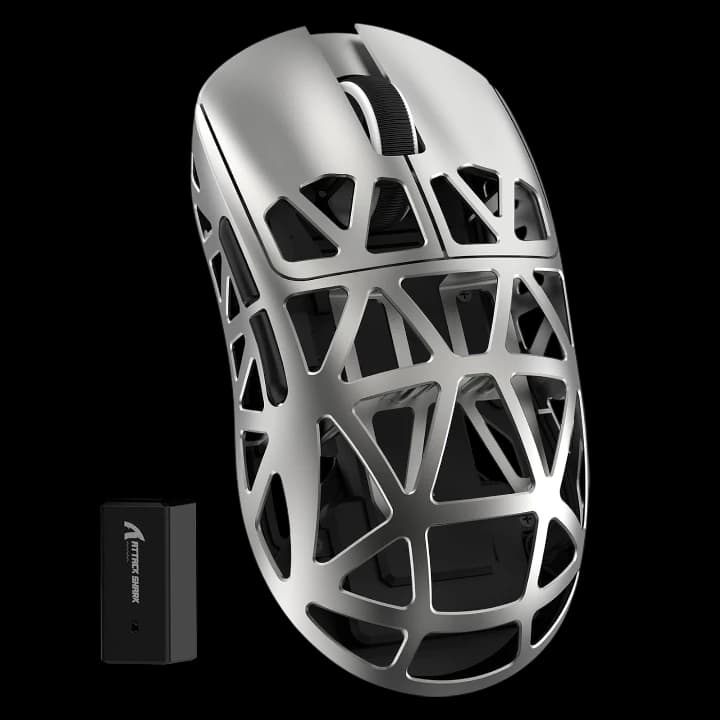 ماوس Attack Shark R2 Magnesium Alloy PAW3950 (فضي)