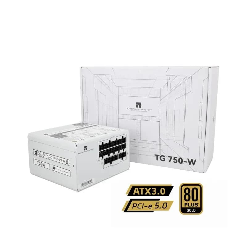مزود طاقة Thermalright TR-TG750S-W 750W 80+ Gold كابلات ثابتة – أبيض