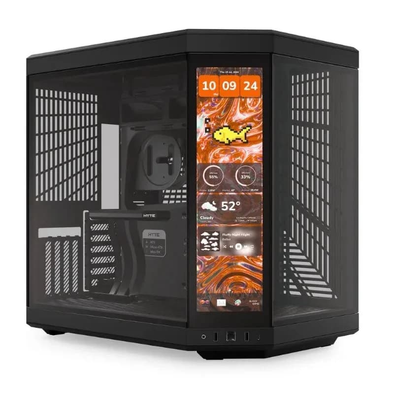 كيس كمبيوتر HYTE Y70 Touch متوسط الحجم ATX Case (بدون مراوح) – Pitch أسود