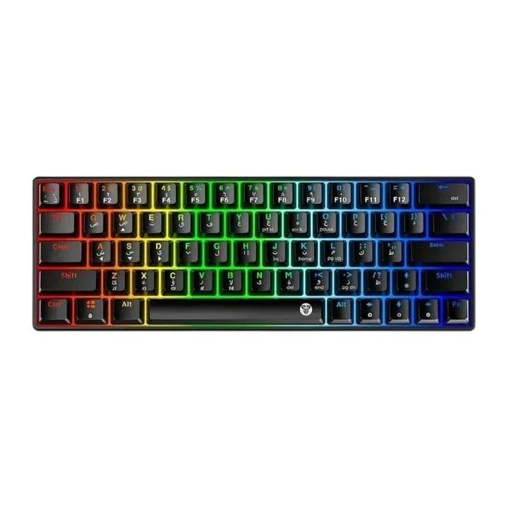 لوحة مفاتيح FANTECH ATOM63 (عربي) MK859C ميكانيكية سلكية أسود