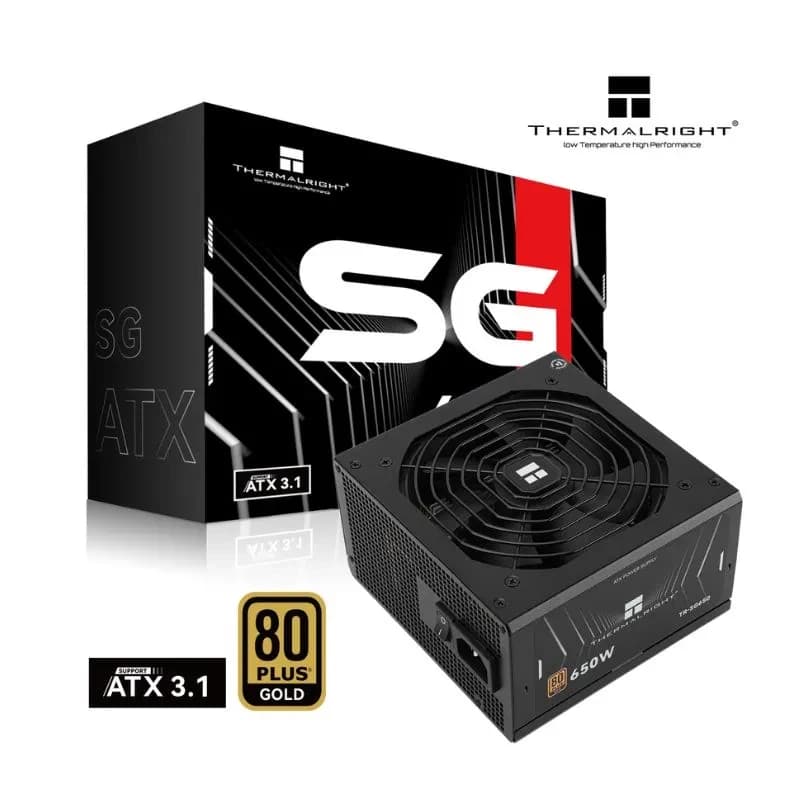 مزود طاقة Thermalright SG-650 650W 80+ ATX 3.1 Gold Full-Modular – أسود