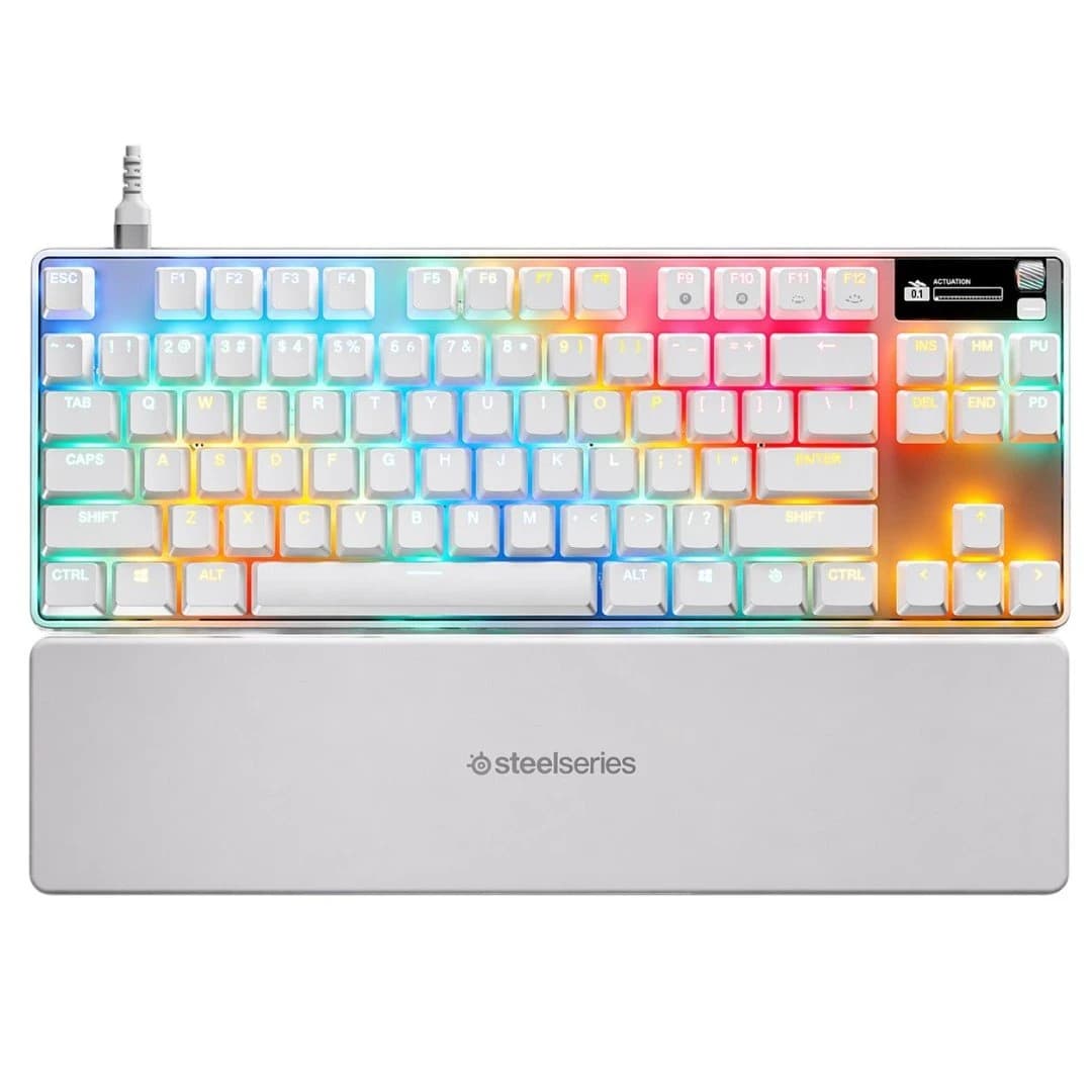 لوحة مفاتيح SteelSeries Apex Pro TKL Gen 3 سلكية أبيض