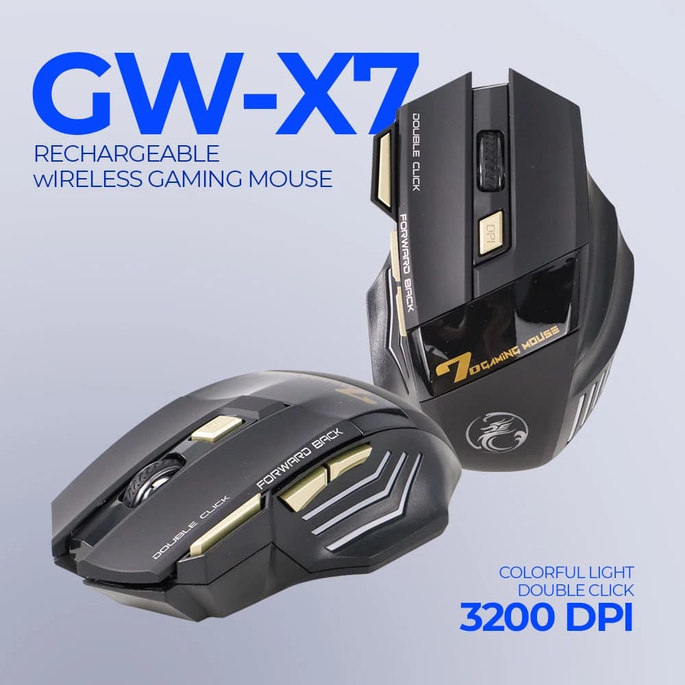 iMice GM-X7 3200 DPI Rechargeable Wireless Gaming Mouse