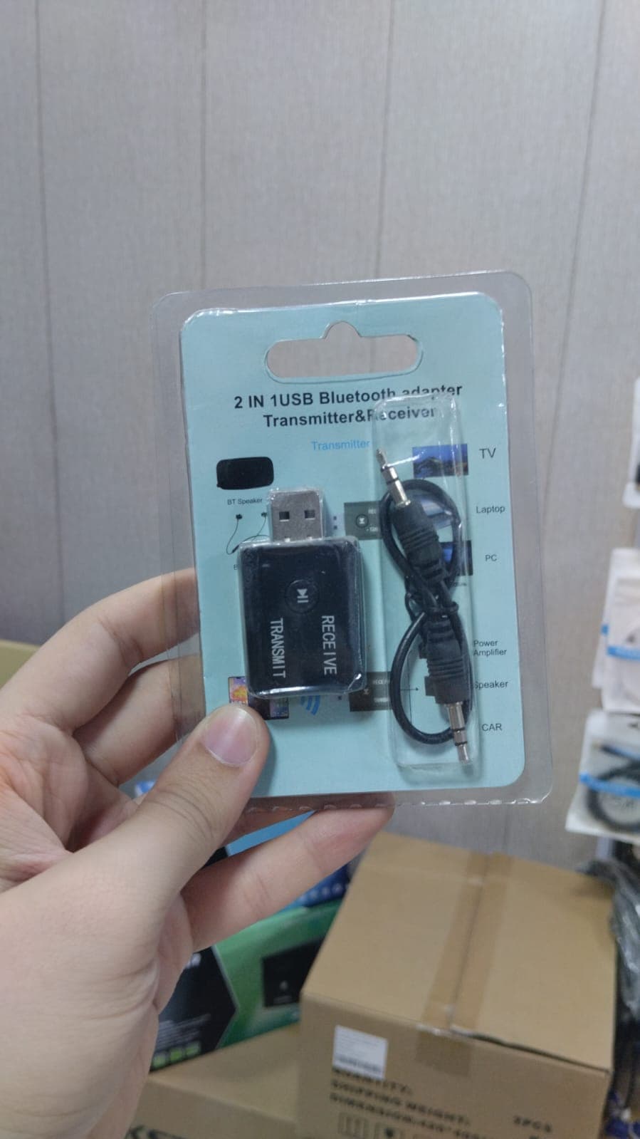محول صوت Bluetooth 2 في 1 إرسال واستقبال مع AUX