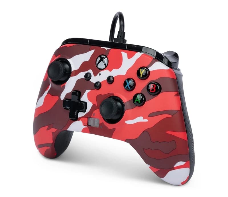 يد تحكم PowerA Enhanced Wired Controller Red Camo