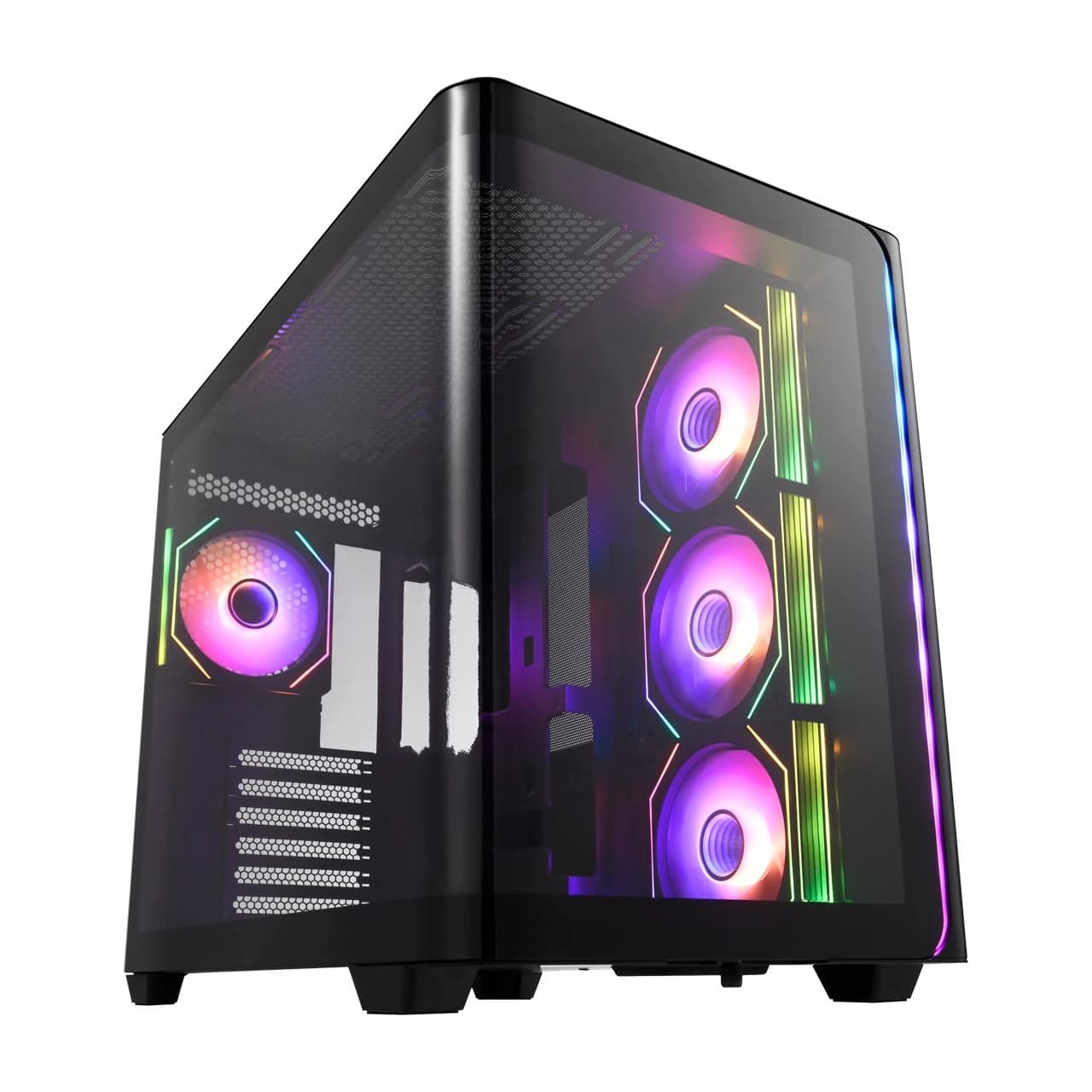 تجميعة M.K للألعاب – AMD Ryzen 5 5500 / Radeon RX 580 8GB / 16GB DDR4-3200 / 480GB SSD / B450M / FSP مع 3 مراوح