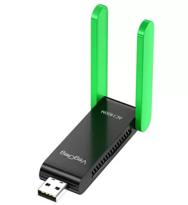 محول واي فاي USB VegGieg 1400M بهوائيين