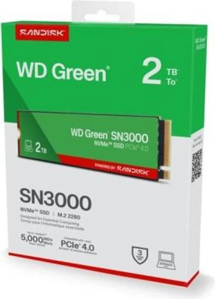 WD Green SN3000 2TB Gen4x4 5000 MB/s