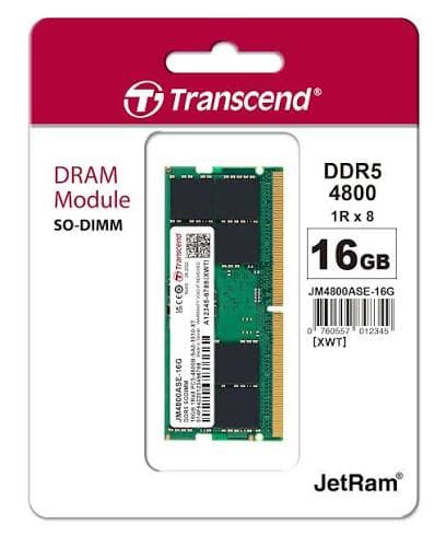 Transcend 16GB DDR5 4800MHz