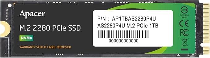 Apacer AS2280P4U 1TB Gen3x4 3500 MB/s