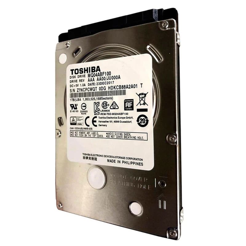 TOSHIBA 2.5” 1TB HDD 5400RPM 160 MB/s