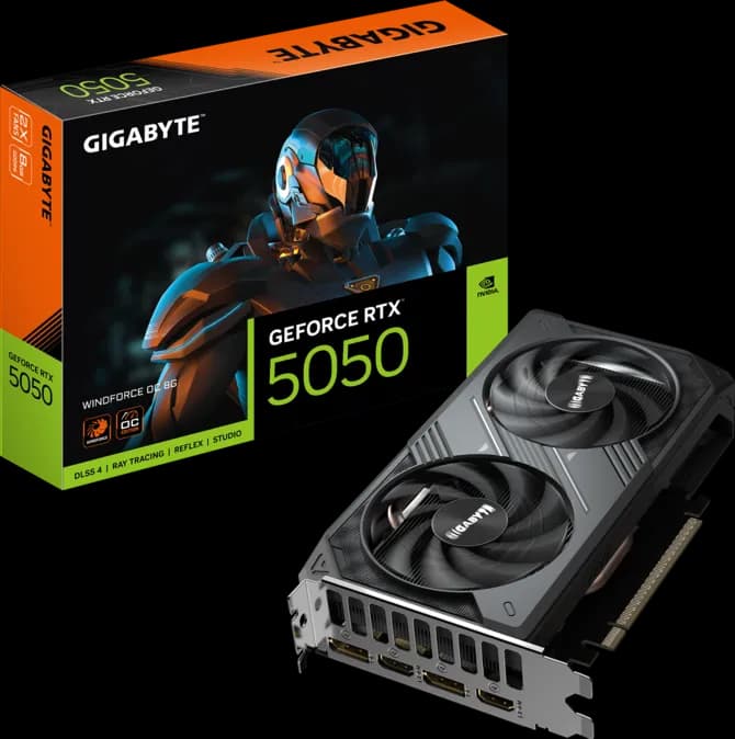 Gigabyte GeForce RTX 5050 WINDFORCE OC 8GB 2X Black