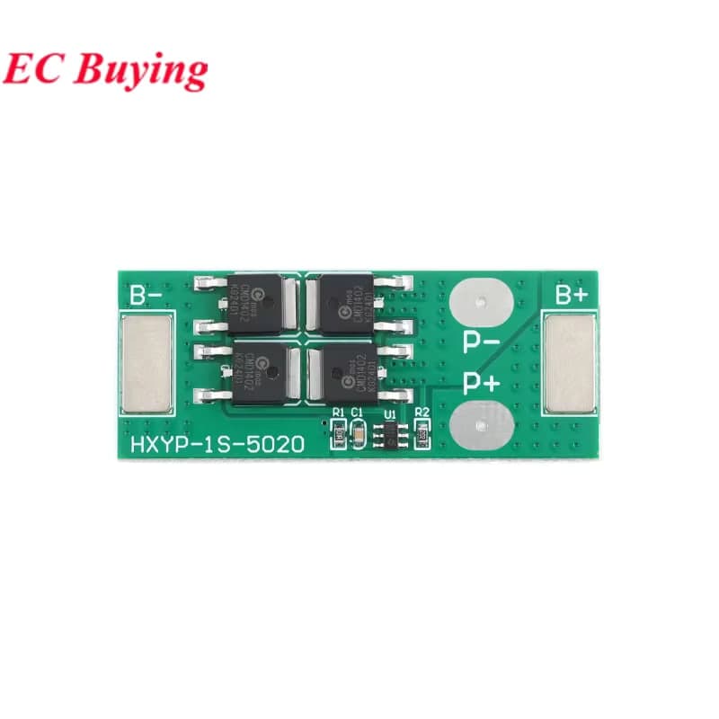 لوحة حماية BMS لخلية ليثيوم واحدة بتيار 20A | 1S 20A BMS Lithium Battery Protection Circuit Board