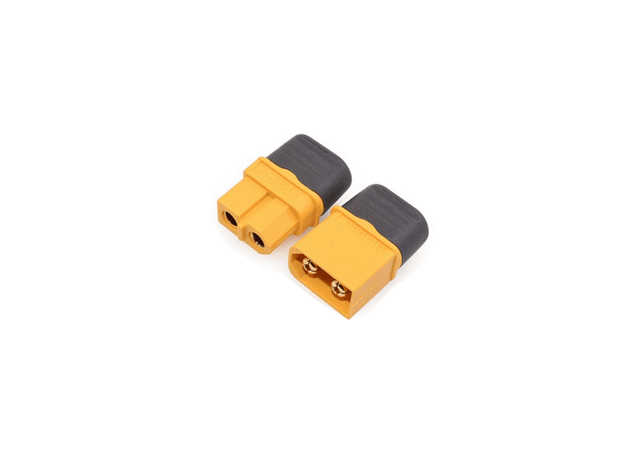 زوج موصلات XT60H ذكر وأنثى بغلاف واقٍ لتيار عالٍ | XT60H Bullet Connector Pair (Male + Female) with Insulating Sheath, 60A