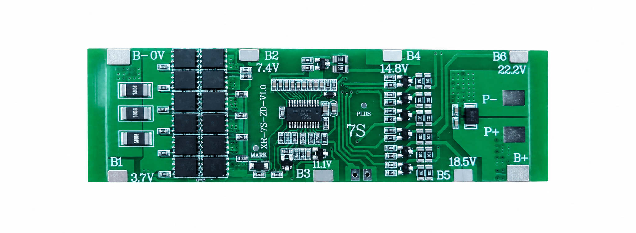 لوحة حماية بطارية ليثيوم BMS 7S 24V 30A 18650 مع موازن الشحن موديل GXRA0690-002 | Lithium Battery Protection Board