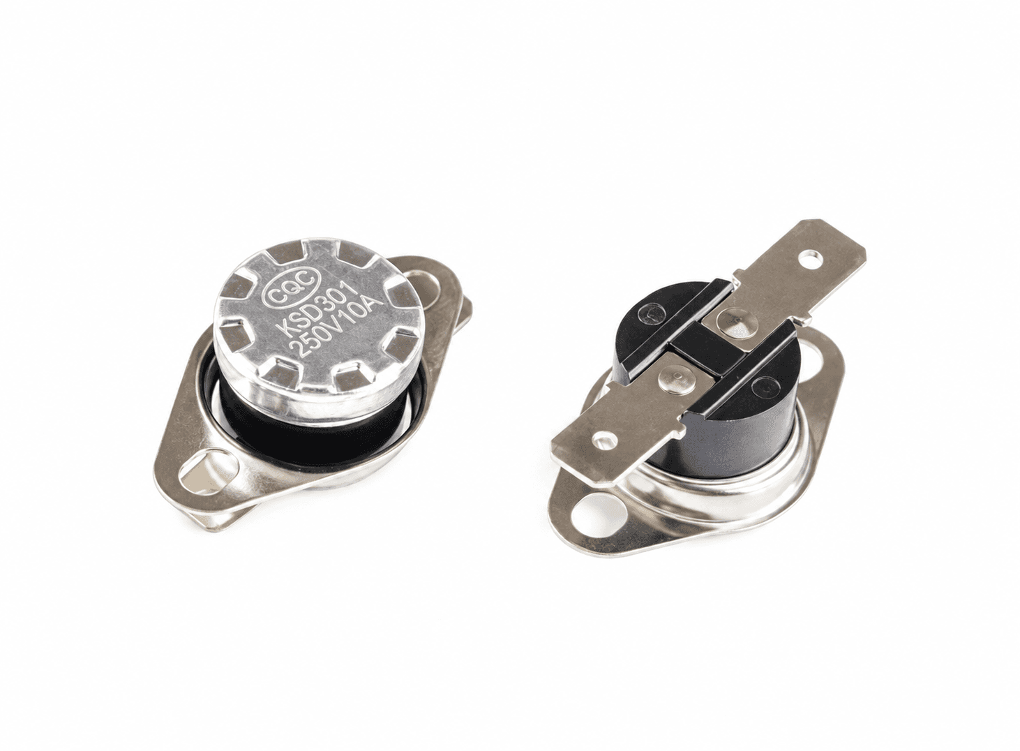 منظم حرارة مفتاح درجات حرارة مغلق اعتيادياً 250V 10A بقدرة 90c طراز KSD301 | Temperature Switch Thermostat