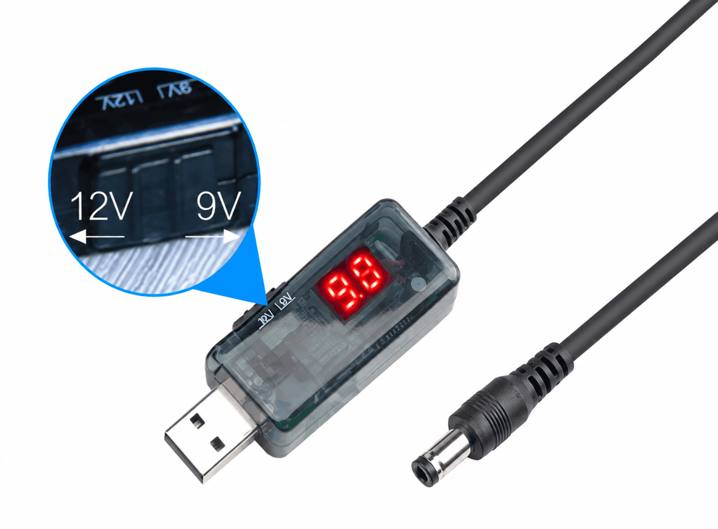 محول رافع للجهد عبر الـ USB من DC 5V إلى 9V 12V 1A موديل Y-CX0001A | USB Boost Converter