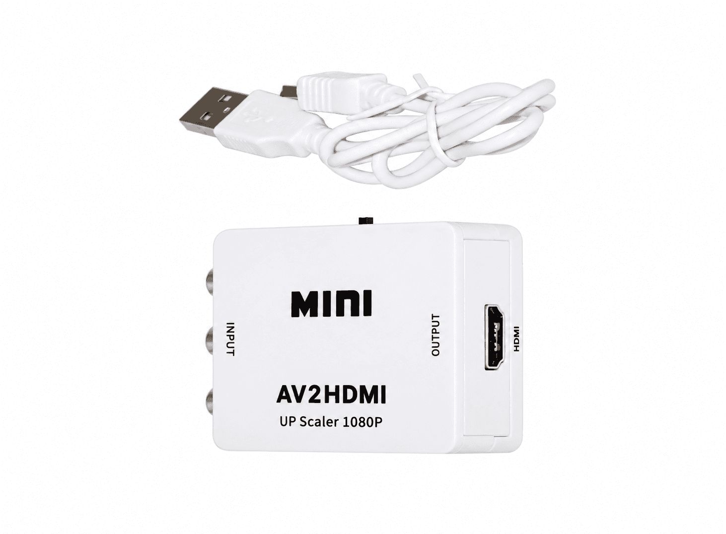 محوّل من AV-RCA (CVBS) إلى HDMI بدقة 1080p | AV-RCA CVBS to HDMI Adapter, 1080P Video Converter