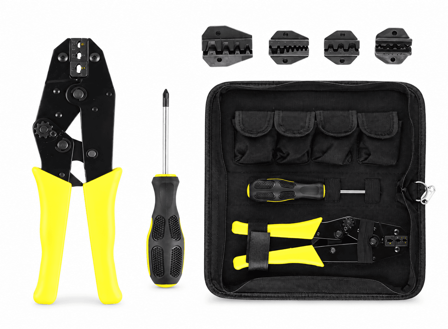طقم أدوات كلكة 4 في 1 مع زرادية كرمبة X-JL0142A | Crimping Tool Kit