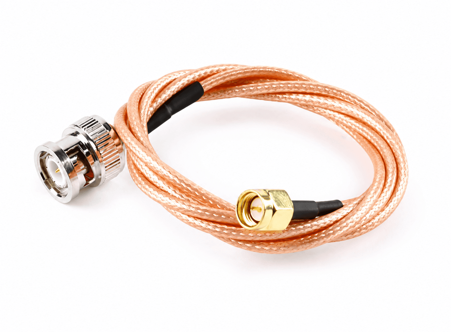 كونيكتور ربط BNC-J Male To SMA-J Male Pug Connector RF Coax Cable Assembly RG316 Wire 100cm | RF Coax Cable Assembly
