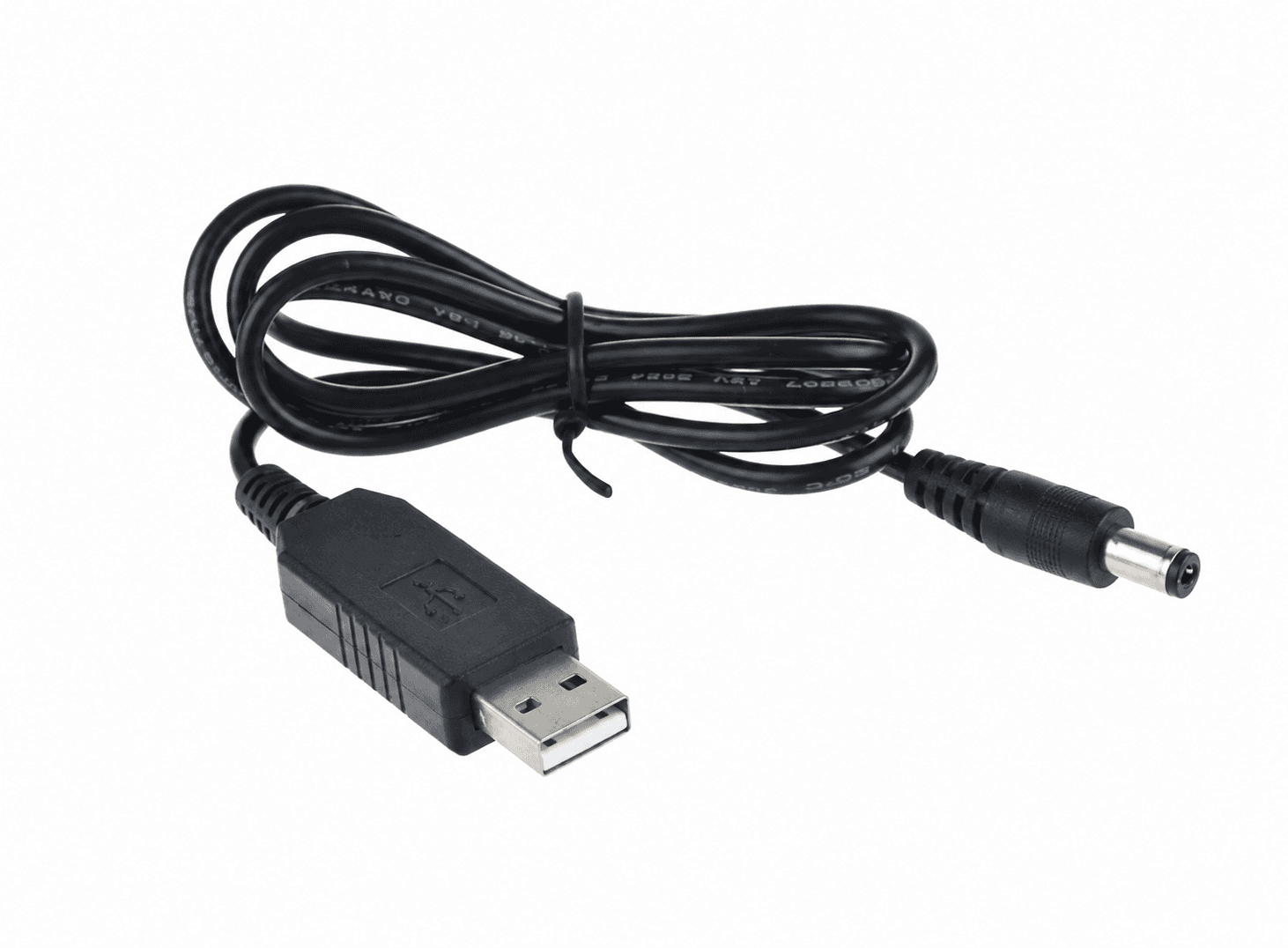 كيبل محوّل رافع من USB بفولتية 5 فولت إلى 12 فولت | USB 5V to 12V Step-Up Boost Converter Cable