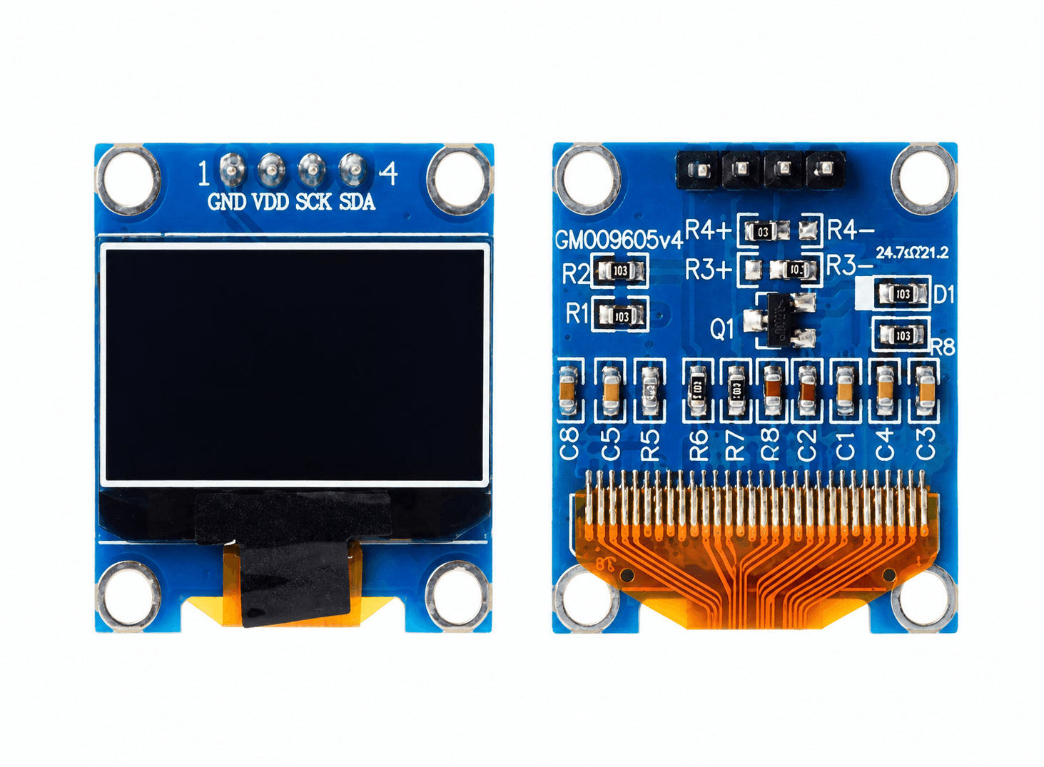 شاشة أوليد 0.96 بوصة 128X64 أبيض - | White 128X64 0.96 inch OLED LCD