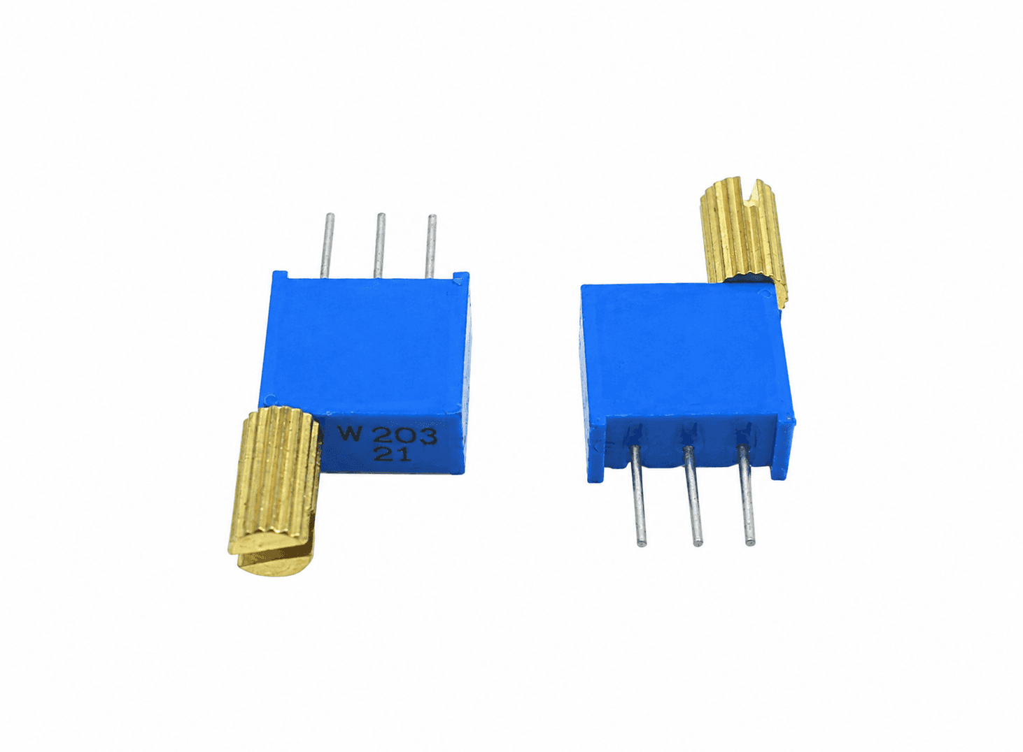 مقاومة متغيرة دقيقة 3296W متعددة اللفات للضبط من الأعلى | 3296W Multi-Turn Trimming Potentiometer, Top Adjustment