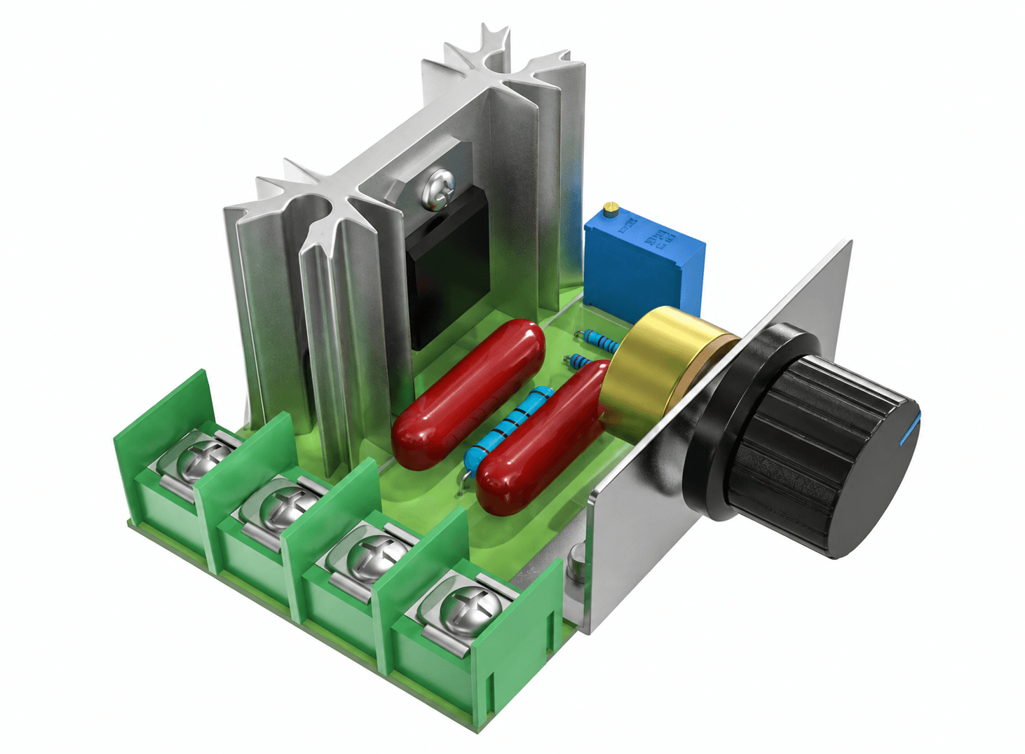 منظم جهد كهربائي وخافض سرعة المحرك AC50-220V 2000W SCR Voltage Regulator Dimmers Motor Speed Controller #O6 010546 | AC Voltage Regulator