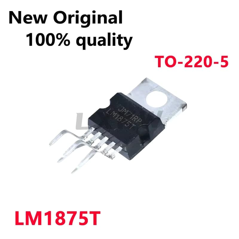 رقاقة مضخم صوت LM1875T بقدرة 20W بغلاف TO-220-5 | LM1875T 20W Audio Power Amplifier IC, TO-220-5