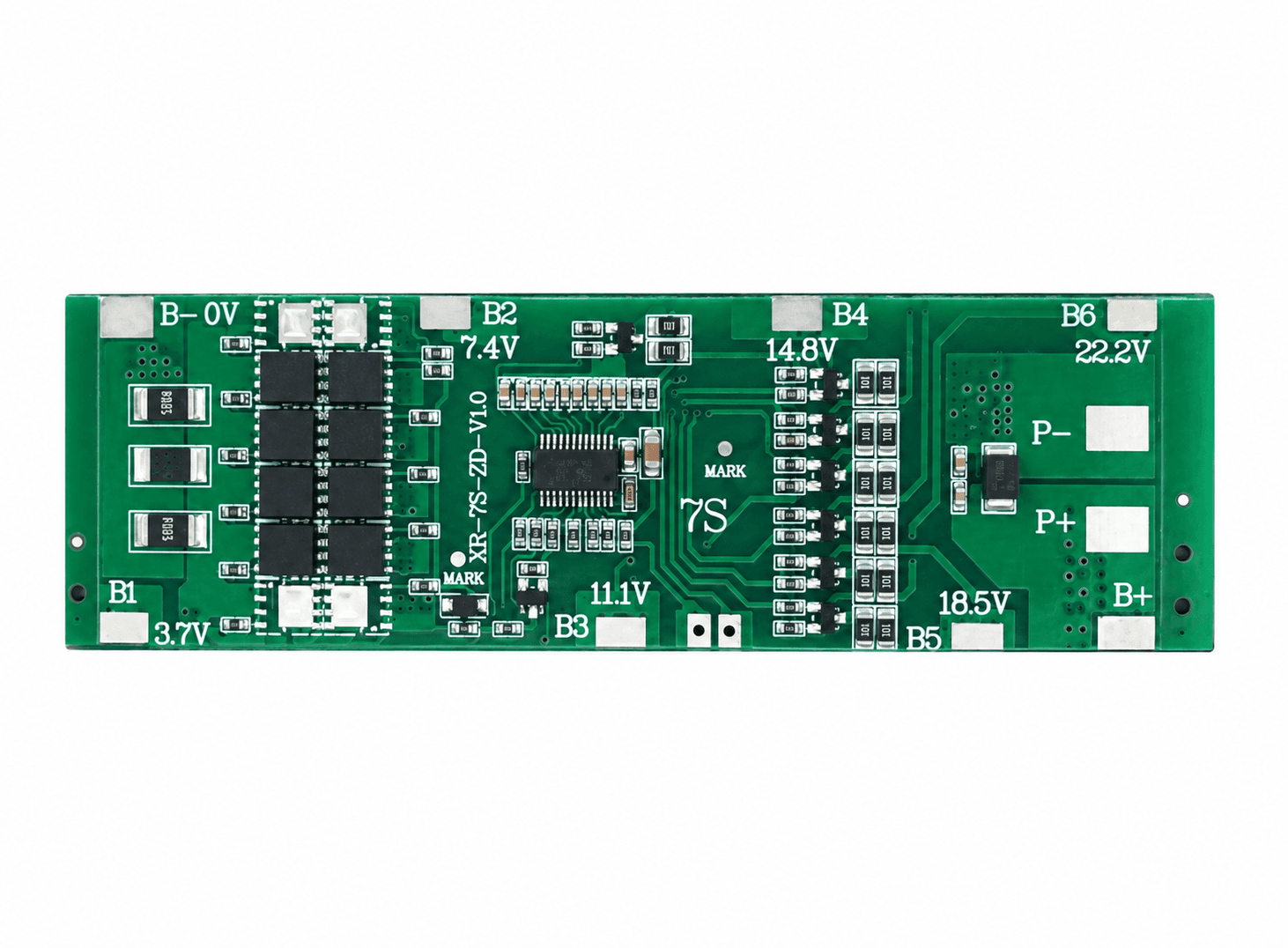 لوحة حماية بطارية ليثيوم BMS 7S 24V 20A 18650 مع موازن الشحن موديل GXRA0690-001 | Lithium Battery Protection Board